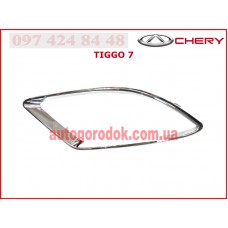 Накладка решётки противотуманной фары левая (ХРОМ) Chery Tiggo 7